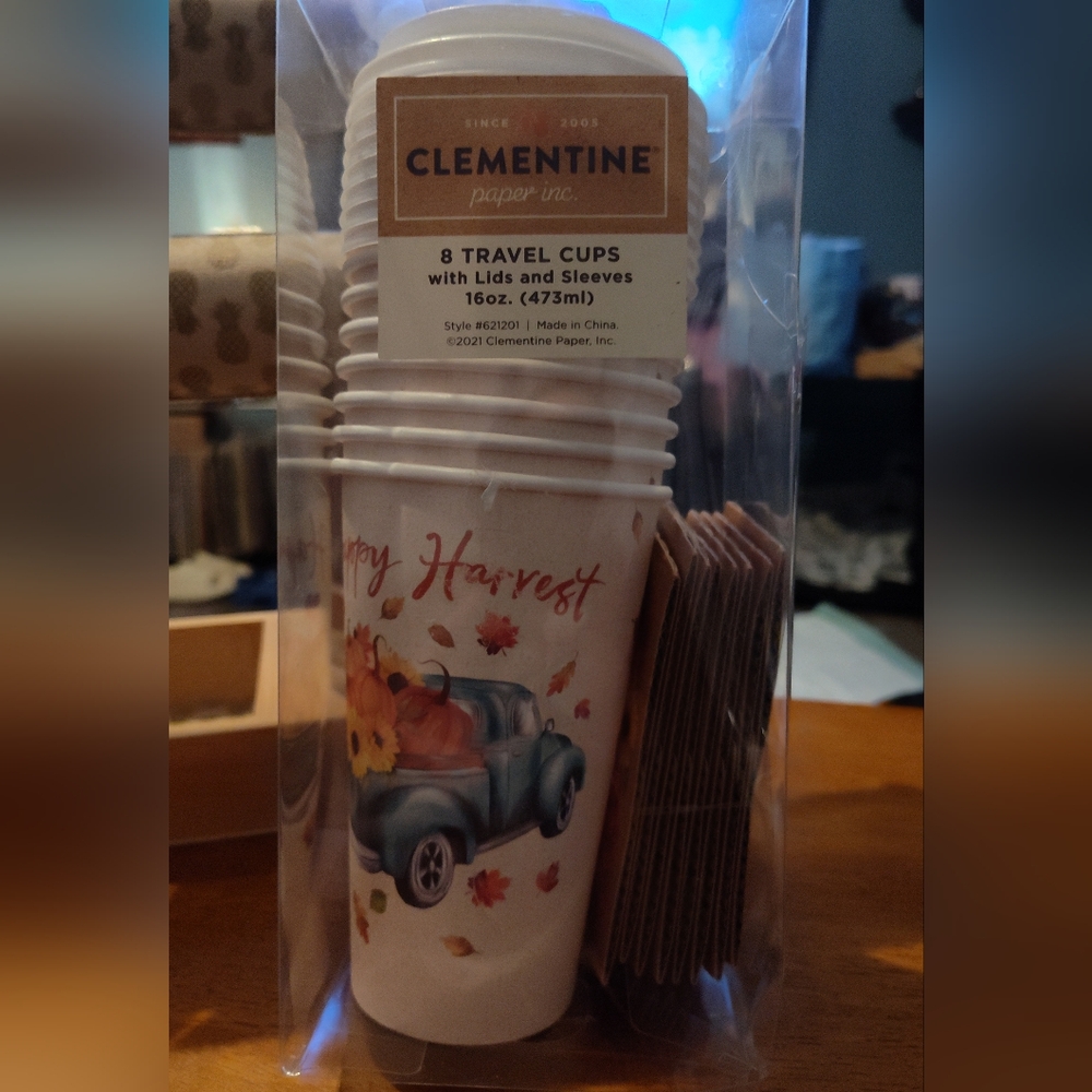 NWT! Clementine Harvest Travel Cup Set (8ct)